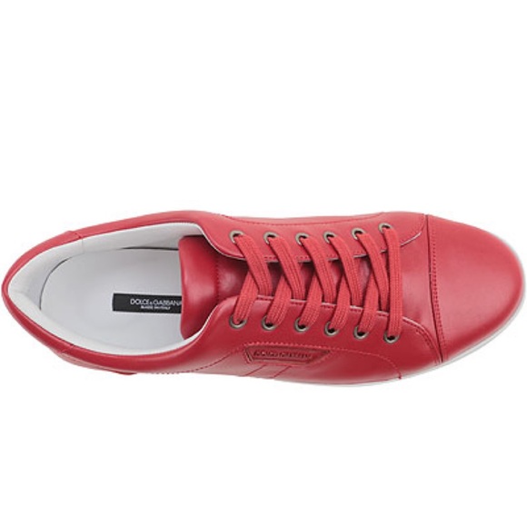 DOLCE & GABBANA ROUND TOE LEATHER SNEAKERS - Picture 2 of 8